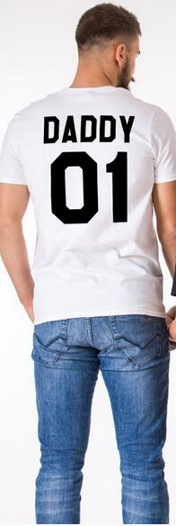 Family Matching Clothes 2017 Summer Fashion Solid O Neck Casual T-shirts Family Tees Shirts For DAD MOM KID BABY Funny T-shirt