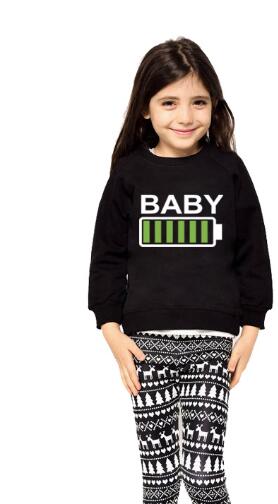 Funny Women Men Sweatshirts Battery Design 2018 Autumn Winter Family Style Hoodies Couple Pullover Mother Son Matching Outfits