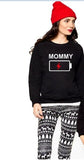 Funny Women Men Sweatshirts Battery Design 2018 Autumn Winter Family Style Hoodies Couple Pullover Mother Son Matching Outfits