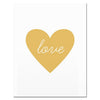 Gold Nursery Poster Print Gold Heart Love Word Gold Foil Canvas Painting Modern Diamond Wall Art Poster Living Room Home Decor