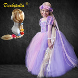 Halloween Rapunzel Dress Up Children's Party Tangled Coaplay Costume Fantasia Infantil Christmas Costume for Girls Rapunzel Hair