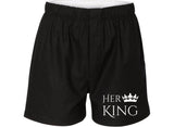 Matching Couple Underpants Women Men His King Her Queen Crown Letter Print Underwears Female Homme Cuecas Knicker Lingerie Boxer