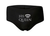 Matching Couple Underpants Women Men His King Her Queen Crown Letter Print Underwears Female Homme Cuecas Knicker Lingerie Boxer