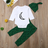 Newborn Infant Baby Girls Boy 0-24M  Romper+Pants+Hat Leggings 3pcs Outfits Set Clothes