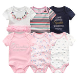 2021 Newest 6PCS/lot Baby Girl Clothe Roupa de bebes Baby Boy Clothes Unicorn Baby Clothing Sets Rompers Newborn Cotton 0-12M