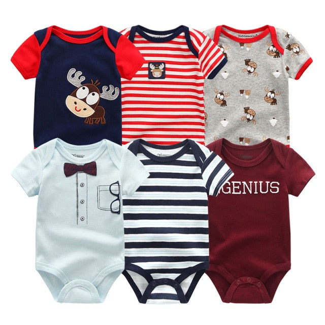 2021 Newest 6PCS/lot Baby Girl Clothe Roupa de bebes Baby Boy Clothes Unicorn Baby Clothing Sets Rompers Newborn Cotton 0-12M