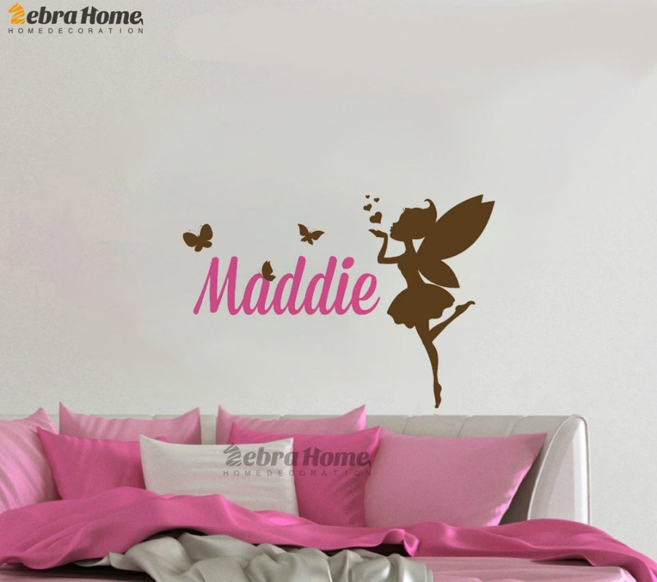 Personalised Custom Name wallpaper Wall Stickers Mural Bedroom Home Decoration Decals for Kids Girl Baby Room 40*75cm