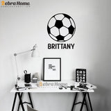 Personalization Name Football Wall Stickers for Home Decoration Art Mural Decals Baby Kids Room Bedroom Wallpaper
