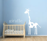 Personalized Custom Name Giraffe Nursery Wallpaper Animal for Nursery Kids Room Home Decoration Wall Sticker Art 95*150CM