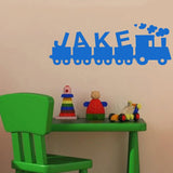 Personalized Customized Name Train Smoke Wall Sticker Vinyl Decal Mural Wallpaper for Baby Kids Rome Children Nursery 25x70cm
