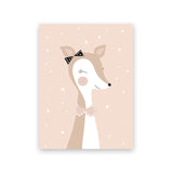 Pink Smile Cute cartoon animal Girl Wall Picture Poster & Print Baby Nursery Room Home Decoration Canvas Painting Kids Wall Art