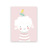 Pink Smile Cute cartoon animal Girl Wall Picture Poster & Print Baby Nursery Room Home Decoration Canvas Painting Kids Wall Art