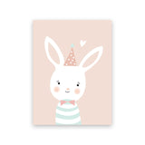 Pink Smile Cute cartoon animal Girl Wall Picture Poster & Print Baby Nursery Room Home Decoration Canvas Painting Kids Wall Art