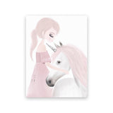Pink Unicorn Swan Girl Canvas Painting Print Wall Pictures For Kids Room Canvas Painting Baby Room Wall Art Picture Poster
