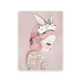Pink Unicorn Swan Girl Canvas Painting Print Wall Pictures For Kids Room Canvas Painting Baby Room Wall Art Picture Poster