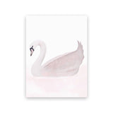 Pink Unicorn Swan Girl Canvas Painting Print Wall Pictures For Kids Room Canvas Painting Baby Room Wall Art Picture Poster