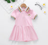 Unicon Children Dress Spring Summer Turn-Down Collar Kids Clothes Fashion toddler Baby Girls Clothing Summer Dress Girl