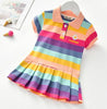 Unicon Children Dress Spring Summer Turn-Down Collar Kids Clothes Fashion toddler Baby Girls Clothing Summer Dress Girl