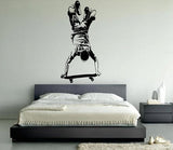 Vinyl Wall decal wall Sticker Skateboarder, mural wallpaper for home wall art Home Art Decor Decal 60*125CM Free shipping